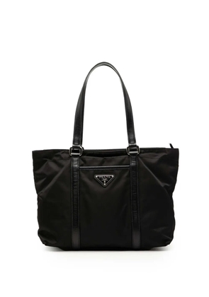 Prada Pre-Owned 2013-2025 Saffiano Trimmed Tessuto tote bag - Black