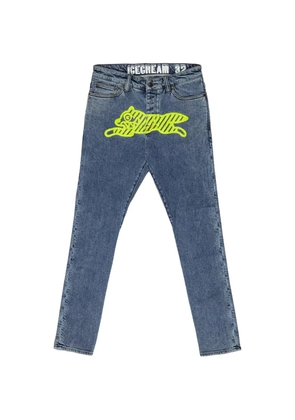 ICECREAM neon-graphic jeans - Blue