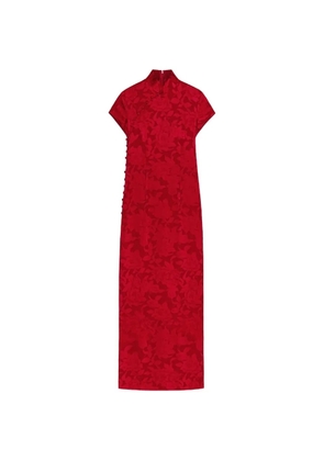 Shanghai Tang floral-print dress - Red