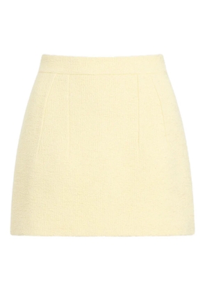 Patou flat-front mini straight skirt - Yellow