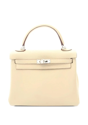 Hermès Pre-Owned 2008 Kelly 25 stitched leather handbag - Neutrals