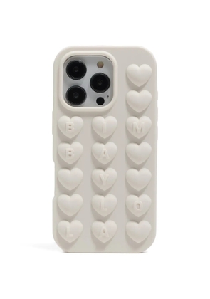 Bimba y Lola heart-embossed iPhone 16 Pro case - White