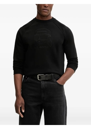 Karl Lagerfeld graphic crew-neck sweater - Black