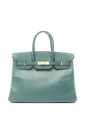 Hermès Pre-Owned 1994 35 Birkin vert vengal ardennes leather tote bag - Green