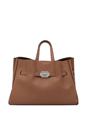 DKNY grained-leather tote bag - Brown