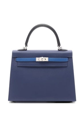 Hermès Pre-Owned 2022 Kelly two-way tricolor leather handbag - Blue