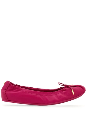 Ferragamo elasticated ballet flats - Red