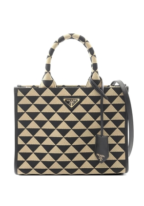 Prada Pre-Owned 2010s triangolo-jacquard tote bag - Black