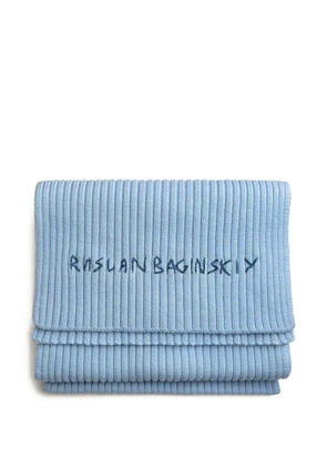 Ruslan Baginskiy ribbed scarf - Blue
