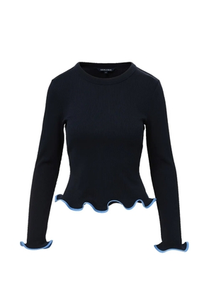 Veronica Beard scalloped-hem top - Blue