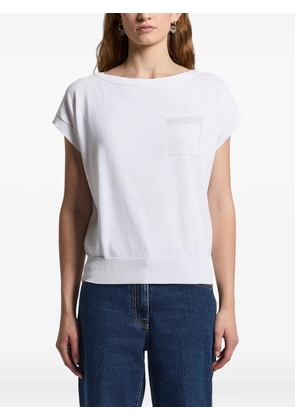 Peserico pocket knitted T-shirt - White