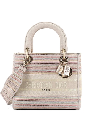 Christian Dior Pre-Owned Lady D-Lite Bag Embroidered Canvas Medium satchel - Multicolour