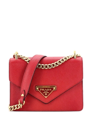Prada Pre-Owned Envelope Flap Chain Shoulder bag Saffiano Leather Small crossbody bag - Red