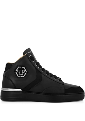 Philipp Plein logo-patch sneakers - Black