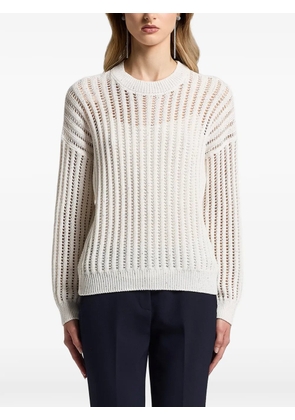 Peserico sequinned cordonet sweater - Neutrals