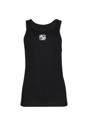 VETEMENTS cross-logo tank top - Black