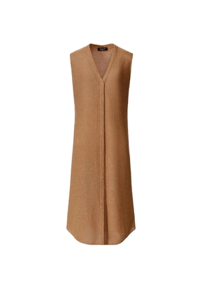 Fabiana Filippi V-neck knit sleeveless cardigan - Brown