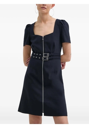 Morgan buckle zip mini dress - Blue