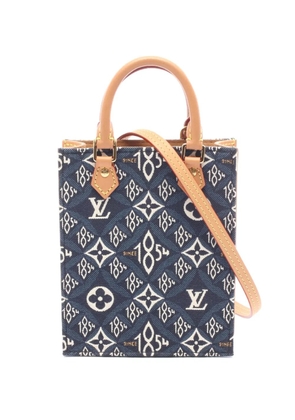 Louis Vuitton Pre-Owned 2020 Monogram Jacquard Since 1854 Petite Sac Plat satchel - Blue
