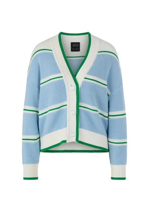 MARCCAIN striped V-neck cardigan - Blue