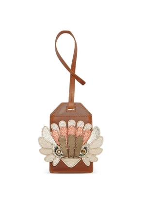 Kurt Geiger London Eagle leather luggage tag - Brown