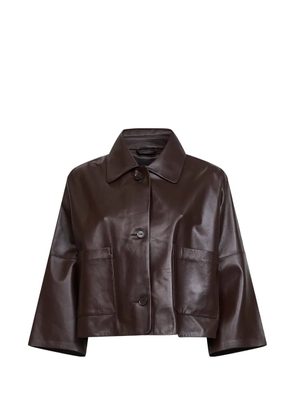 Arma pocket leather jacket - Brown