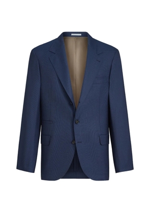 Brunello Cucinelli super 150s virgin-wool Prince of Wales jacket - Blue