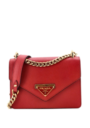 Prada Pre-Owned Envelope Flap Chain Shoulder bag Saffiano Leather Small crossbody bag - Red