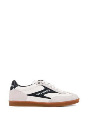 Karl Lagerfeld panelled lace-up sneakers - White