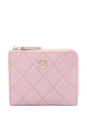 CHANEL Pre-Owned 2021-2026 Quilted Caviar Zippy Wallet small wallets - Pink