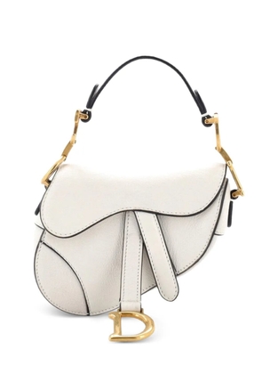 Christian Dior Pre-Owned Saddle Handbag Leather Micro satchel - White