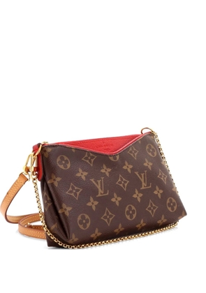 Louis Vuitton Pre-Owned Pallas Monogram Canvas with Leather clutch bag - Brown