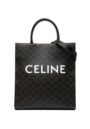 Celine Pre-Owned 2023 Medium Triomphe Coated Canvas Vertical Cabas Tote satchel - Brown