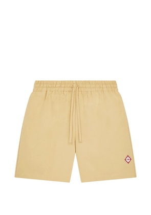 Casablanca cotton monogram-jacquard shorts - Neutrals