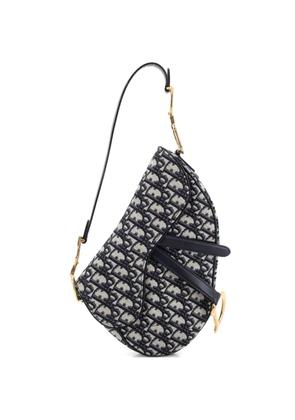 Christian Dior Pre-Owned Saddle Handbag Oblique Canvas Medium shoulder bag - Blue