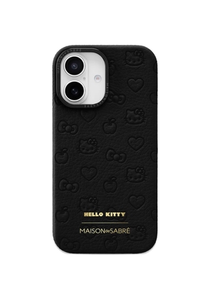 MAISON de SABRÉ X Hello Kityy logo-embossed iPhone 17 phone case - Black
