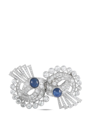 LB Exclusive diamond and sapphire brooch - Silver