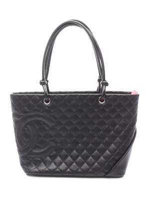 CHANEL Pre-Owned 2004-2005 Large Lambskin Cambon Ligne tote bag - Black