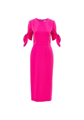 Carolina Herrera tie-sleeve midi dress - Pink