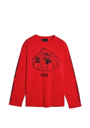 Simone Rocha logo-print T-shirt - Red