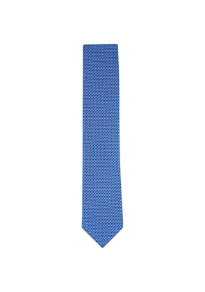 Eton geometric silk tie - Blue