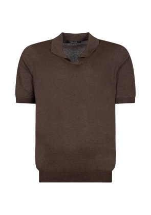 Tagliatore silk polo shirt - Brown