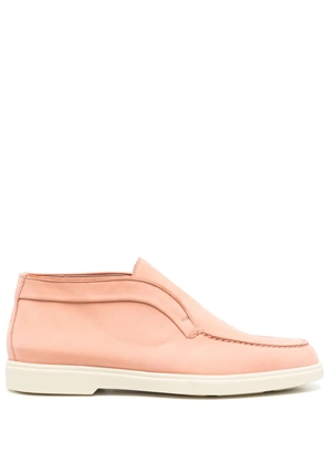 Santoni ankle-length leather loafers - Orange