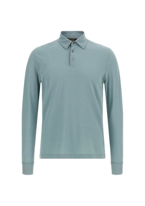 Zanone long-sleeve polo shirt - Blue