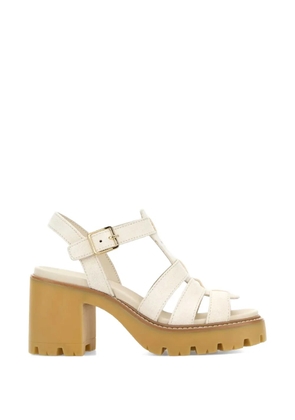 Prada block-heel cage sandals - Neutrals