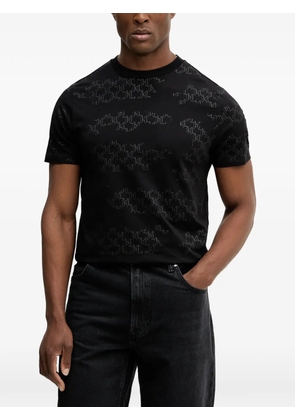 Karl Lagerfeld monogram-pattern short-sleeve T-shirt - Black