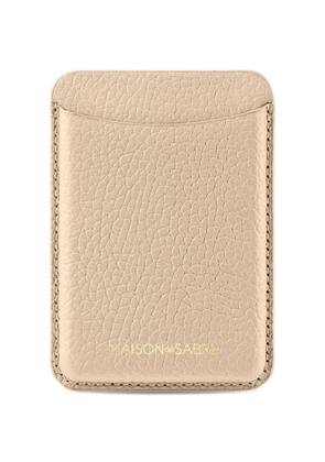MAISON de SABRÉ leather MagSafe wallet - Neutrals