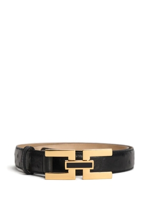 Elisabetta Franchi logo buckle belt - Black