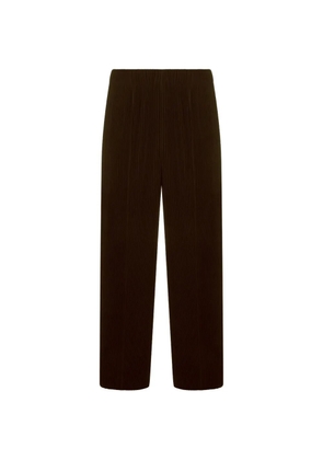 Homme Plissé Issey Miyake January pleated trousers - Brown