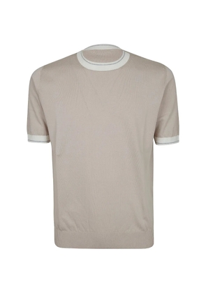 Eleventy ribbed-design T-shirt - Neutrals
